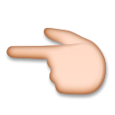 Backhand Index Pointing Left: Medium-Light Skin Tone, the design in this release