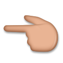 Backhand Index Pointing Left: Medium Skin Tone, the design in this release