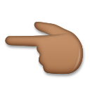 Backhand Index Pointing Left: Medium-Dark Skin Tone, the design in this release