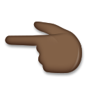 Backhand Index Pointing Left: Dark Skin Tone, the design in this release