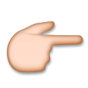 Backhand Index Pointing Right: Medium-Light Skin Tone, the design in this release