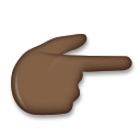 Backhand Index Pointing Right: Dark Skin Tone, the design in this release