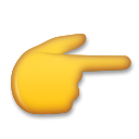 Backhand Index Pointing Right, the design in this release