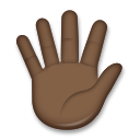 Hand with Fingers Splayed: Dark Skin Tone, the design in this release