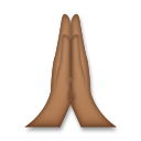 Folded Hands: Medium-Dark Skin Tone, the design in this release