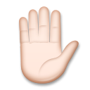 Raised Hand: Light Skin Tone, the design in this release