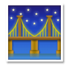 bridge at night as rendered by LG