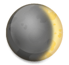 waxing crescent moon as rendered by LG