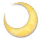 crescent moon as rendered by LG