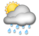 sun behind rain cloud as rendered by LG