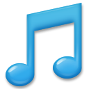 Beamed Ascending Musical Notes as rendered by LG