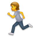 person running as rendered by LG