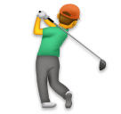 man golfing as rendered by LG