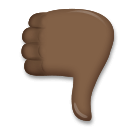 thumbs down: dark skin tone as rendered by LG