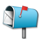 open mailbox with raised flag as rendered by LG