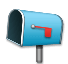 open mailbox with lowered flag as rendered by LG