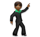 man dancing: medium-dark skin tone as rendered by LG