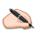 Left Writing Hand as rendered by LG