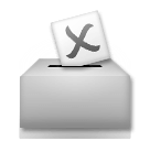 ballot box with ballot as rendered by LG