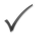 Light Check Mark as rendered by LG