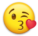 face blowing a kiss as rendered by LG