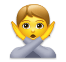person gesturing NO as rendered by LG