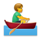 man rowing boat as rendered by LG