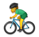 man biking as rendered by LG