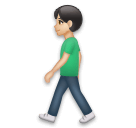 man walking: light skin tone as rendered by LG