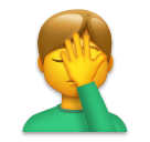 man facepalming as rendered by LG