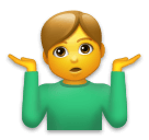 man shrugging as rendered by LG