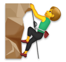 man climbing as rendered by LG