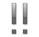 double exclamation mark as rendered by LG