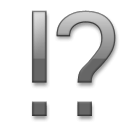exclamation question mark as rendered by LG