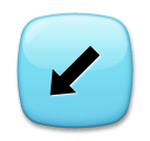 Pfeil nach links unten as rendered by LG