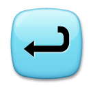 right arrow curving left as rendered by LG