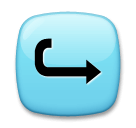 left arrow curving right as rendered by LG