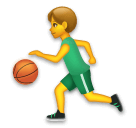 man bouncing ball as rendered by LG