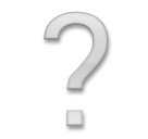 white question mark as rendered by LG