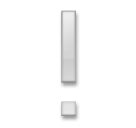 white exclamation mark as rendered by LG