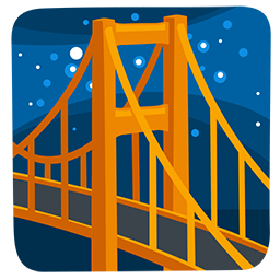 bridge at night as rendered by Messenger