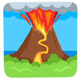火山 as rendered by Messenger