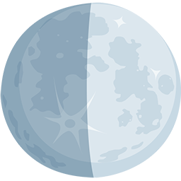 first quarter moon as rendered by Messenger