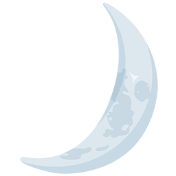 crescent moon as rendered by Messenger