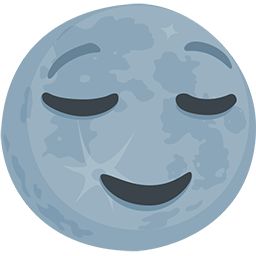 new moon face as rendered by Messenger