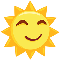sun with face as rendered by Messenger