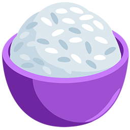 cooked rice as rendered by Messenger