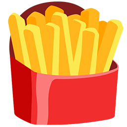 french fries as rendered by Messenger