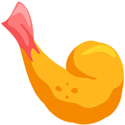 fried shrimp as rendered by Messenger