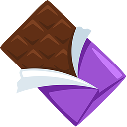 chocolate bar as rendered by Messenger